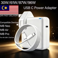Protable Travel Charger 96W/87W/61W/30W USB C Power Adapter For Mac Book Air M5 13/14/15/16 inch Mac