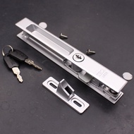 Aluminium Sliding Door Lockset with Key A6 25mm Kunci Pintu Sliding Silver / White / Black Colour DIY Home Improvement