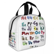 Villain Letter Abc Insulated Lunch Bag Matching Evil Alphabet Lore Lunch Container Cooler Bag Tote Lunch Box Travel Food Bag