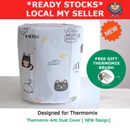 Thermomix Anti Dust Cute Cat Cover [ fit varoma Tray/TM5/TM6] FOC Brush