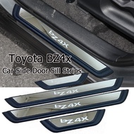 Car Side Door Sill Strips For New Toyota Bz4X Accessories Anti-scratch foot pedal Protector Cover Bz