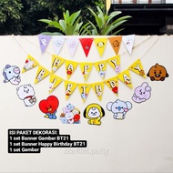 BT21 BTS COMPLETE PACKAGE BIRTHDAY DECORATION BT21 BTS HAPPY BIRTHDAY BIRTHDAY DECORATION PARTY DECO