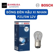 Genuine BOSCH Pure Light P21/5W 12V-21/5W brake Light bulb, 2 white pins