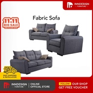 [LOCAL SELLER] UNA 1+2+3 Seater Fabric Sofa Set (FREE DELIVERY &amp; INSTALLATION)