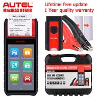 Autel MaxiBAS BT608 เครื่องทดสอบแบตเตอรี่รถยนต์เครื่องสแกน OBD2 เต็มระบบ เครื่องพิมพ์ในตัว รีเซ็ตแบตเตอรี่และไฟฟ้าAdaptive Conductanceเครื่องวิเคราะห์ข้อเหวี่ยง เครื่องมือทดสอบโหลดแบตเตอรี่รถยนต์