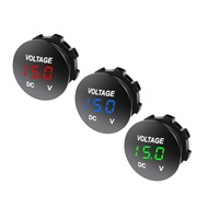 LED DC Voltmeter 27mW 37x37x17mm 5-48V Fireproof ABS Insurance/battery
