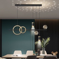 NStarry Restaurant Chandelier Modern Minimalist Dining Room Bedroom Study Strip Bar Table Light Luxury Designer Lamps