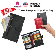 Passport Holder Travel Wallet Dompet Pasport Leather Passport Organizer Card Holder HZ3 KASHVAU