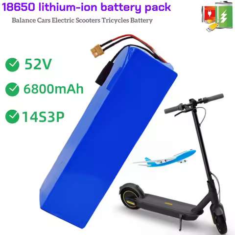 for Balanced Cars, Electric Scooters, Tricycles Rechargeable Lithium Battery 14S3P 52V 10500mAh Buil