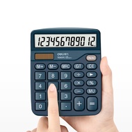 Deli Desktop Calculator 12 Digit Dual Power LCD TE837C