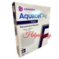 Convatec Aquacel Ag Foam Pansement Mousse 15cm x 15cm / Convatec Aquacel Ag Foam Pansement Mousse 20