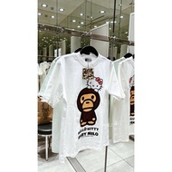 Loose format shirt B A P E T-shirt, cute version, many 2-way cotton designs
