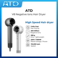 V8 Ultra berkelajuan tinggi pengering rambut 200 juta ion negatif | V8 Ultra High Speed Hair Dryer 2