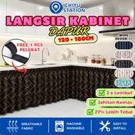 Langsir Kabinet Dapur Pelekat Kitchen Cabinet Curtain Skirting Dapur Langsir Sinki Dapur