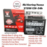 Aki Motor Yuasa YTZ6V 12V-5Ah N-max new Vario125/150/160 Pcx150/160