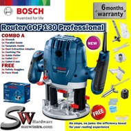 Bosch 1,300 Watt Router GOF130 Professional F.O.C Face Mask & Safety Goggles GOF 130