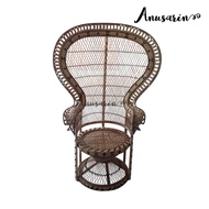 Anusarin RATTAN เก้าอี็หวายไซส์ใหญ่ รุ่นโบฮีเมียน ทำสีธรรมชาติ PEACOCK CHAIR 05 Bohemian Peacock Cha