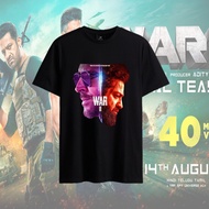 Baju War 2 T-Shirt War 2 Hrithik Roshan 100% Cotton Short Sleeve Lelaki & Wanita Tee 宝莱坞双雄之战#17