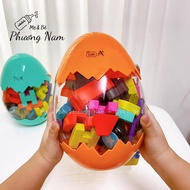 Đồ chơi xếp khối hình quả trứng VBCare xếp hình lego xe quả trứng đồ chơi xếp hình lego cho bé
