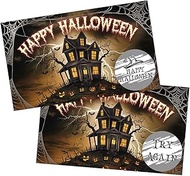 Cazhes Halloween Scratch Off Card - 50 Horror Night Party Scratch Prize Cards - Magic School Festive