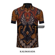 KEMEJA Original Batik Shirt With KALIMASADA Motif Short Men's Batik Shirt For Men, Slimfit, Full Layer, Short Sleeve