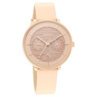 Titan Women's Svelte Rose gold: Multi-Function Watch with Leather Strap 2651WL03