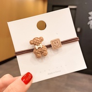 ikat rambut pita karakter beruang japanese style bear hair ring 925 - bear smile cklt