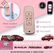 Proton Saga Premium S Iriz Persona Key Cover Pink Leather Cover Kunci Remote 2023 2022 2024 Saga VVT Accessories Bodykit