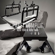 Paket komplit Breket/bracket top box model geser dan side box samping/SB 2000 motor ADV 150/160 full