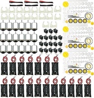 EUDAX 18 Set DC Motors Kit,Mini Electric 1.5-3V 24000RPM Hobby Motor with 252Pcs Plastic Gears,2 x A