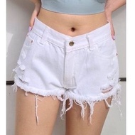 SG🇸🇬GBJ Rip Denim Shorts (White) S - XL smaller cut