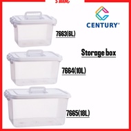 Century Transparent Storage Box 10L - 7664 / 18L 7665/Bekas Simpanan.