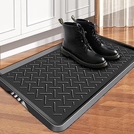 Boot Tray TPE Rubber Shoe Mat Tray for Entryway with Shoes Brush Large Boot mat Tray Multi-Purpose f