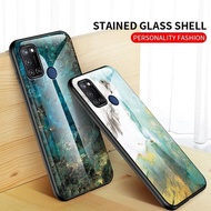 Harga!! Marble Glass Case Realme 7i 7 i Realme7i Back Cover Casing HP