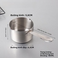 Mini Stainless Steel Milk Pan 10CM Oil Roasting Butter Baby Complementary Food Pot 14 Hot Milk Cooki