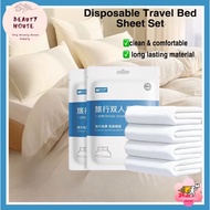 Disposable Bed Sheet Set/Single/Double Travel Bed Sheet Set 一次性床单套装/单人/双人床套