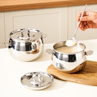 Hongjunda 316 Stainless Steel Lard Tank Kitchen Double Ear Oil Storage Tank Household Oil Filter Oil