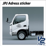 JPJ Address / BDM / BTM / Sticker / PVC Sticker cutout / Sticker / 2pcs for 1 order