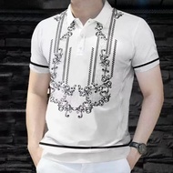 Polo Shirts For Men2025 Modern Barong Short Sleeve Polo For Men Formal Barong Tagalog Vintage Ethnic