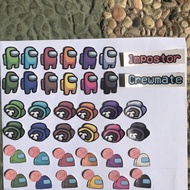 Us Amoung Sticker Sticker 12 Colors (12-38Pcs)
