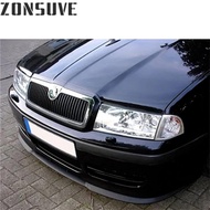 For Skoda Octavia Mk1 Mk2 Front Splitter Bumper Lip Spoiler Body Kit Accessories 3pcs