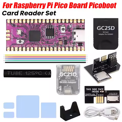 For Raspberry Pi Pico Board Picoboot IPL Replacement Modchip and SD2SP2 Adapter Card Reader For Nint
