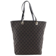 กระเป๋า Gucci Tote มือสอง 002.1098, GG Canvas, ผลิตในอิตาลี, สีน้ำตาล, สะพายไหล่/ถือ, ขนาด A4, เปิด,
