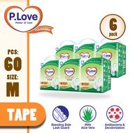 P.Love Standard Adult Tape Diapers XL8 / M10 / L8+1 x 6 Packs