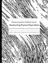 Primary Composition Notebook Journal;Handwriting Practice Paper Book;Black Pattern For Grades K-1, K