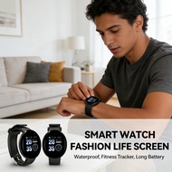 Watch Monitor Sleep Step Rate Heart Blood Pressure Sports Round Color D18 Smart Badge 1.44 Inch