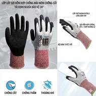 WG-777CF Anti-Cut Matte Gloves Anti-Cut Nitrile Level 5 Cut Resistant Level 5 Anti-Cut, Car Repair