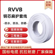 Soft Household Two-Core 2 Wire 2 Home Pack Flame Retardant Wire Flat Copper Core Wire National Stand