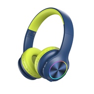 2023 Bluetcooth Kids Headphones Fit for Aged 3-21, Colorful LED Lights Comfort Wireless Headphones w