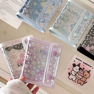 M5星星双扣包边活页本追星相册本活页咕卡本爱豆收纳专辑贴纸卡册M5 Star Double Button Wrapped Loose-leaf Book Star-chasing Album
